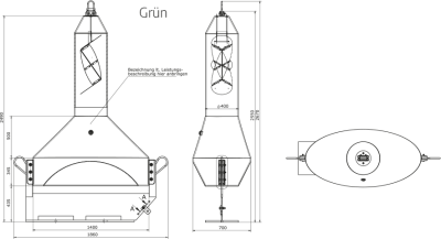 Binnentonne B7 Grün Technische Zeichnung