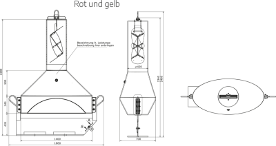 Binnentonne B7 Rot / Gelb Technische Zeichnung