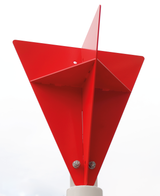 Gefahrenzeichen Baken mit Toppzeichen Deteil