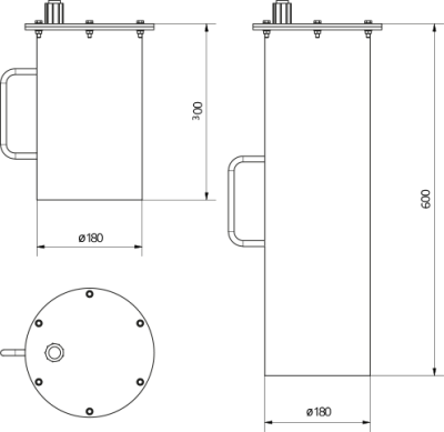Batterie JM-BAT-2.6-48 JM-BAT-5.2-48 Technische Zeichnung