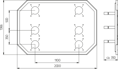 Brückensignaltafel Lasse Technische Zeichnung